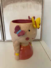 Load image into Gallery viewer, Pink Ceramic Butterfly Girl Vase
