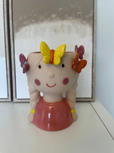 Load image into Gallery viewer, Pink Ceramic Butterfly Girl Vase
