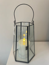Load image into Gallery viewer, Black Framework Hexagon Lantern
