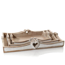 Load image into Gallery viewer, Mango Washed Wooden Heart Handle Tray.
