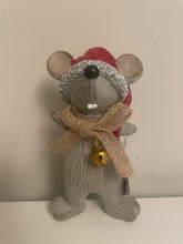 Load image into Gallery viewer, STANDING MOUSE WITH SANTA HAT &amp; BOW
